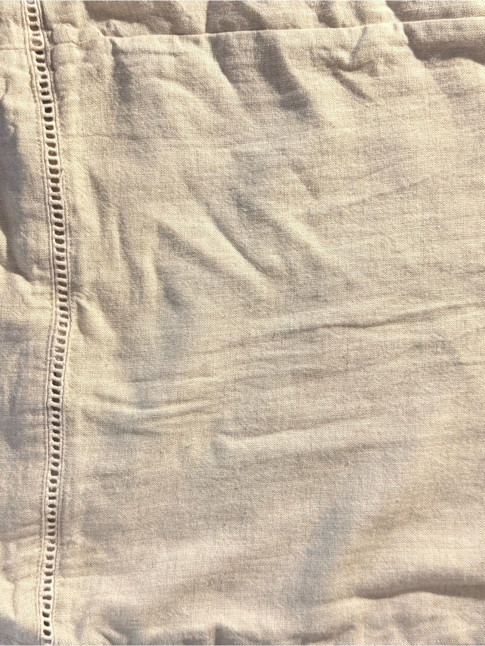 Abercrombie & Fitch Cream Wide-Leg Drawstring Pants - Picture 6 of 7